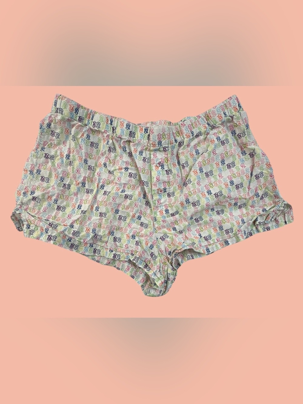 Victoria's Secret pink Love Vtg pajama Shorts Y2K Signature Sz Small